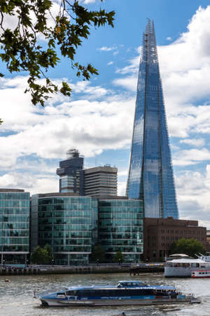 London, England, August 4, 2013 - The Shard, also referred to as Shard London Bridge, is the tallest building in Europe, standing approximately 306 meters のeditorial素材