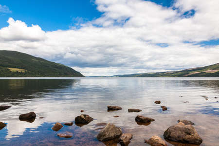 Loch Ness in the Scottish Highlands, Scotlandの写真素材
