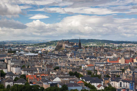 Edinburgh Skyline, Scotland, UKの写真素材