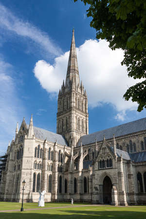 Salisbury Cathedral, Wiltshire, England, UKの写真素材