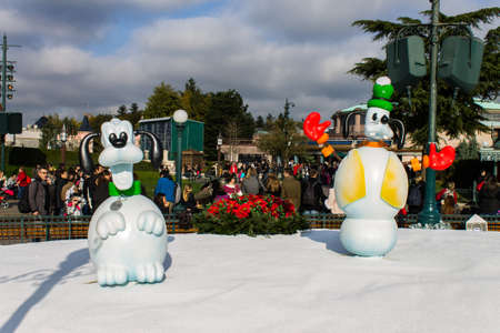 Disneyland Paris during Christmas Celebrationsのeditorial素材