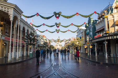 Disneyland Paris during Christmas Celebrationsのeditorial素材