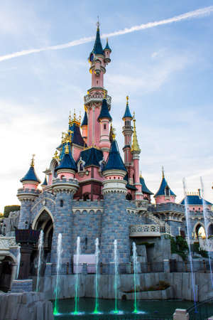 Disneyland Paris Castle, Paris, Franceのeditorial素材