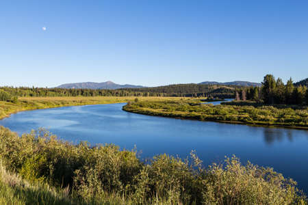 Oxbow Bend, Grand Teton National Park, Wyoming, USAの写真素材