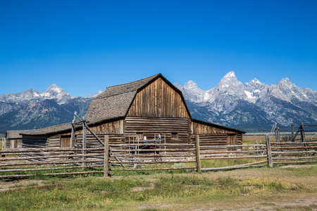 Mormon Row, Grand Teton National Park, Wyoming, USAのeditorial素材