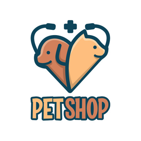 pet logo, veterinary clinic, vetのイラスト素材