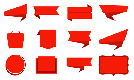 collection of flat design blank sales labelsのイラスト素材