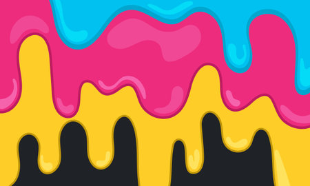 colorful liquid background dripping cute cartoonのイラスト素材