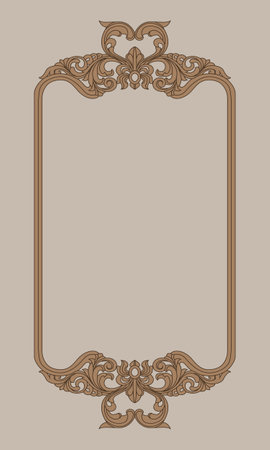 hand-drawn fancy floral vintage frame. vector illustrationのイラスト素材