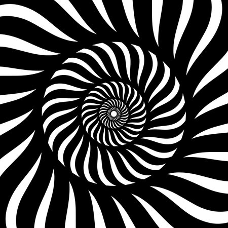 Optical Illusion Spiral Background. Vector Illustrationのイラスト素材