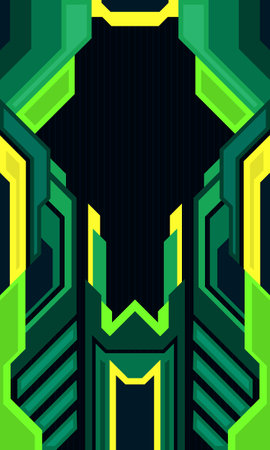 Digital technology abstract background. Flat design futuristic technology wallpaperのイラスト素材