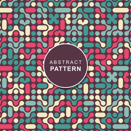 Colorful abstract blob pattern background. Cute pattern flat designのイラスト素材
