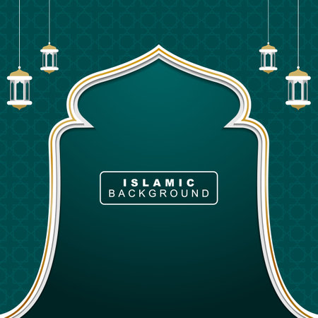 Blank background islamic celebration greetingのイラスト素材