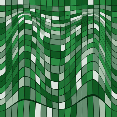 Wavy green floor abstract backgroundのイラスト素材
