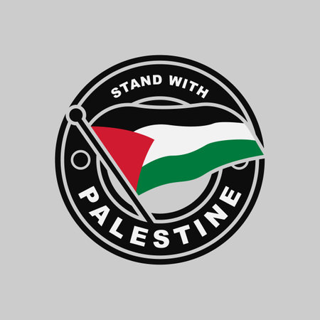 Palestine badge logo. Modern circle logoのイラスト素材