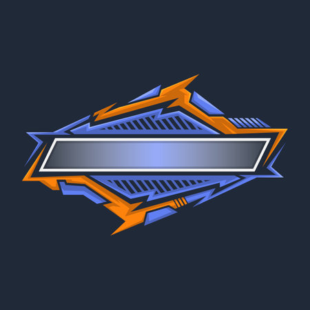 Blank racing logo. Techno futuristic border. Gaming logoのイラスト素材