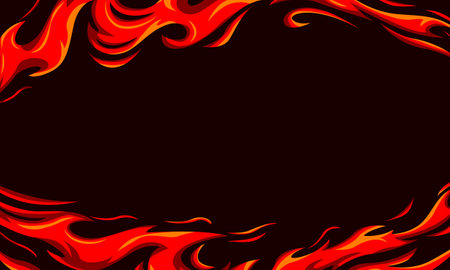 Flame blank background. vector illustrationのイラスト素材