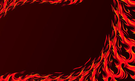 Blank background with flame decorationのイラスト素材