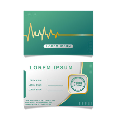 Business card design template. Health card design, etcのイラスト素材