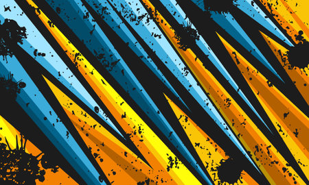 Racing style grunge brush stroke abstract background suitable for car wrap sticker designのイラスト素材