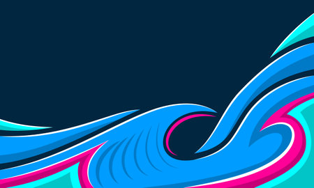 Abstract background of curved wave shape lines suitable for car wrapping stickerのイラスト素材