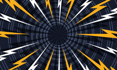 Abstract lightning radial vortex lines background