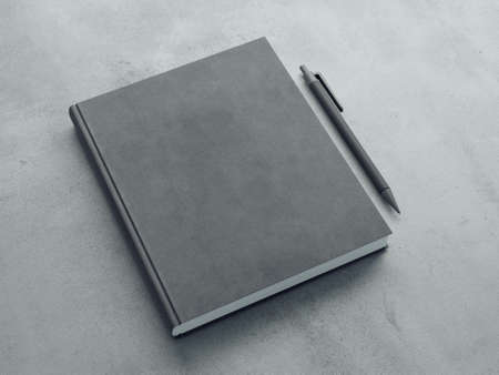 Black branding identity on concrete background. modern elementsの写真素材