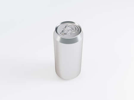 White aluminium bottle mock-up, Isolated on white backgroundの写真素材