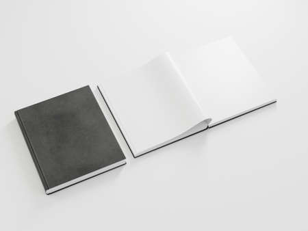 Blank branding elements mockup on white background.の写真素材