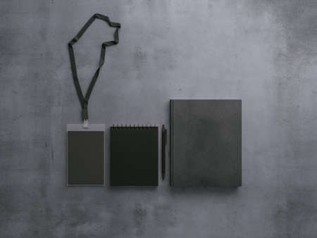 Blank corporate identity stationery set. Branding mockup. Paper, presentation design templateの写真素材