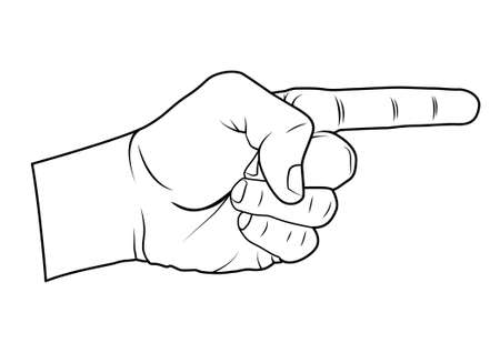 Pointing handのイラスト素材