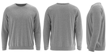 3D rendered Long-sleeve Round neck sweatshirtの写真素材