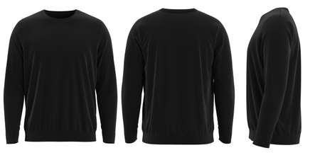 3D rendered Long-sleeve Round neck sweatshirtの写真素材