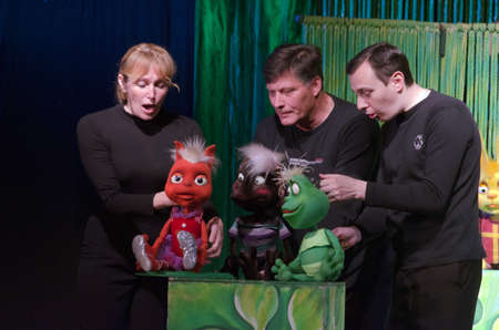 DNIPROPETROVSK, UKRAINE - MAY 8, 2016: Braveheartperformed by members of the Dnipropetrovsk Puppet Theatre.のeditorial素材