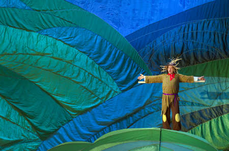 DNIPROPETROVSK, UKRAINE - OCTOBER 3, 2015: Member of the Dnipropetrovsk State Opera and Ballet Theatre performs CHIPOLLINO.のeditorial素材