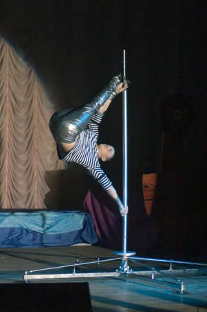 DNEPROPETROVSK, UKRAINE - JANUARY 4: Member of the Regional Philharmonicperforms CHRISTMAS REGATTA at the Philharmonic on January 4, 2014 in Dnepropetrovsk, Ukraineのeditorial素材