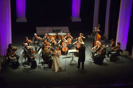 DNIPROPETROVSK, UKRAINE - MAY 26: Singer Nadezhda Eremenko and FOUR SEASONS Chamber Orchestra  -...