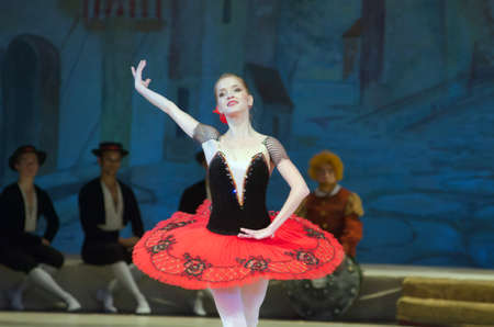 DNIPRO, UKRAINE - NOVEMBER  5, 2016: Don Quixote ballet performed by members of the Dnipropetrovsk Opera and Ballet Theatre.のeditorial素材