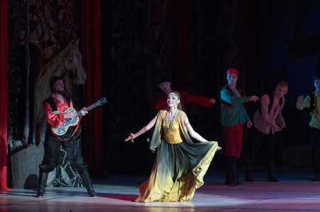 DNIPRO, UKRAINE - NOVEMBER  5, 2016: Don Quixote ballet performed by members of the Dnipropetrovsk...
