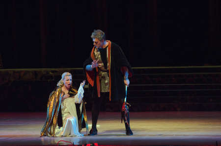 DNIPRO, UKRAINE - MAY  25, 2016: Rigoletto opera performed by members of the Dnipropetrovsk State...