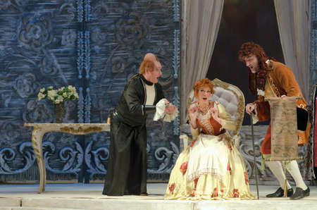 DNIPROPETROVSK, UKRAINE - APRIL 23, 2016: The Marriage of Figaro opera performed by members of the...