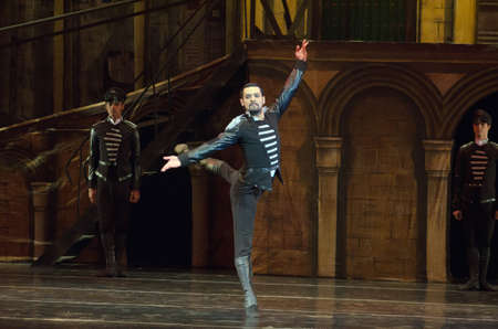 DNIPRO, UKRAINE - NOVEMBER 25, 2016: Carmen and Jose ballet performed by members of the Dnipro  State Opera and Ballet Theatre.のeditorial素材