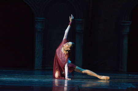 DNIPRO, UKRAINE - NOVEMBER 27, 2016: Carmen and Jose ballet performed by members of the Dnipro  State Opera and Ballet Theatre.のeditorial素材