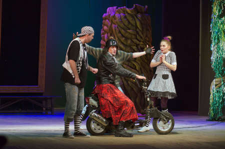 DNIPRO, UKRAINE - DECEMBER 29, 2016: Save Snow White performed by members of the Dnipro State Drama...