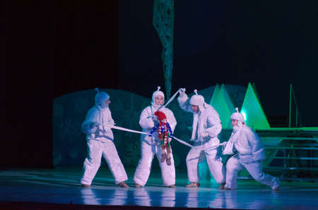 DNIPRO, UKRAINE - JANUARY 8, 2017:  Musical play The Snow Queen performed by members of the Dnipro...