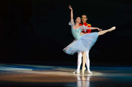 DNIPROPETROVSK, UKRAINE - DECEMBER 6: Nutcracker ballet performed by Dnipropetrovsk Opera and Ballet Theatre ballet on December 6, 2014 in Dnipropetrovsk, Ukraine.のeditorial素材