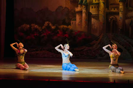 DNIPROPETROVSK, UKRAINE - DECEMBER 6: Nutcracker ballet performed by Dnipropetrovsk Opera and Ballet Theatre ballet on December 6, 2014 in Dnipropetrovsk, Ukraine.のeditorial素材