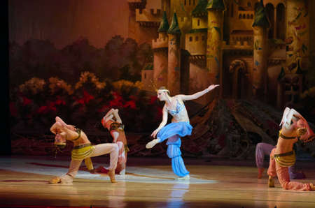 DNIPROPETROVSK, UKRAINE - DECEMBER 6: Nutcracker ballet performed by Dnipropetrovsk Opera and Ballet Theatre ballet on December 6, 2014 in Dnipropetrovsk, Ukraine.のeditorial素材