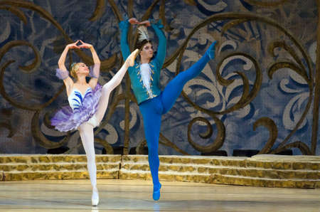 DNIPROPETROVSK, UKRAINE - OCTOBER 18: Sleeping beauty ballet performed by Dnipropetrovsk Opera and...