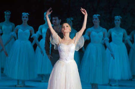 DNIPRO, UKRAINE - FEBRUARY 17, 2017: Classical ballet Giselle performed by members of the Dnipro...
